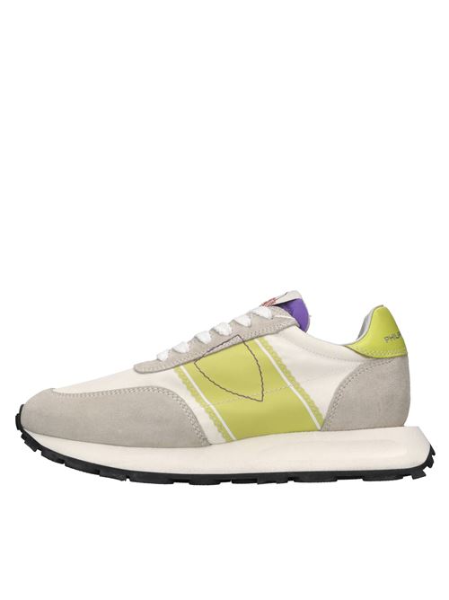 Sneakers in pelle e tessuto PHILIPPE MODEL | TILD WP10BIANCO-GRIGIO-GIALLO
